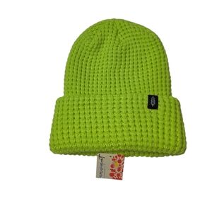 NWT Free People Hat Lime Green Knitted Acrylic